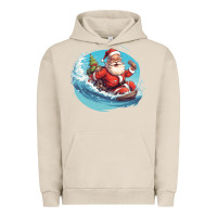Pigment French Oak surf happy santa Urban Hoodie - Unal Design