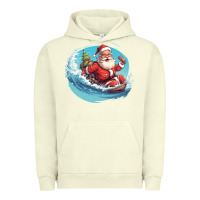 Pigment Pistachio surf happy santa Urban Hoodie - Unal Design