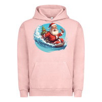 Pigment Salmon surf happy santa Urban Hoodie - Unal Design