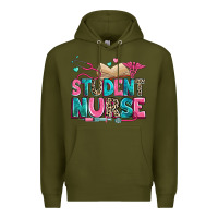 Army Green student nurse Premium Hoodie - Zillion Design Studio