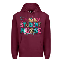Burgundy student nurse Premium Hoodie - Zillion Design Studio