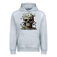 Heather Grey bad money Urban Hoodie - Unal Design