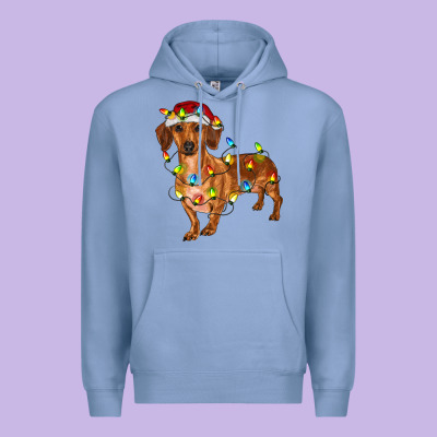 Premium Hoodie Dachshund Christmas Lights