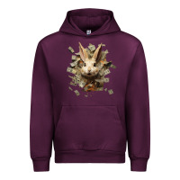 Mauve Wine bad rabbit Urban Hoodie - Unal Design