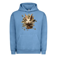 Pigment Pebble Blue bad rabbit Urban Hoodie - Unal Design