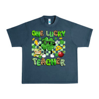 Midnight Navy one lucky teacher Urban Heavy Tee - Artiststas