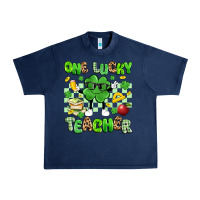 Navy one lucky teacher Urban Heavy Tee - Artiststas