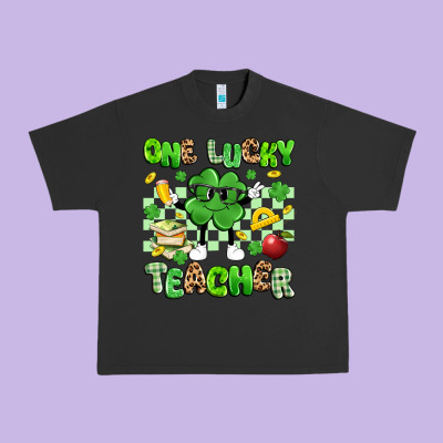 One Lucky Teacher Urban Heavy Tee Designed By Artiststas
