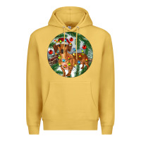 Antique Gold Dachshund Christmas Tree Premium Hoodie - RanaPortraitStore