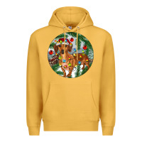 Mustard Dachshund Christmas Tree Premium Hoodie - RanaPortraitStore