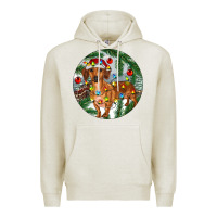 Oatmeal Heather Dachshund Christmas Tree Premium Hoodie - RanaPortraitStore