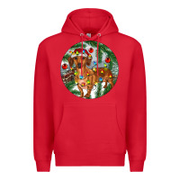 Red Dachshund Christmas Tree Premium Hoodie - RanaPortraitStore
