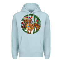 Blue Mist Dachshund Christmas Tree Premium Hoodie - RanaPortraitStore