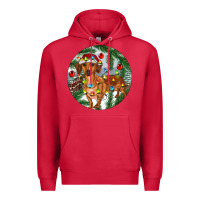Cardinal Dachshund Christmas Tree Premium Hoodie - RanaPortraitStore