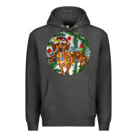 Charcoal Heather Dachshund Christmas Tree Premium Hoodie - RanaPortraitStore