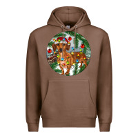 Chestnut Dachshund Christmas Tree Premium Hoodie - RanaPortraitStore