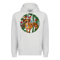 Dove Grey Dachshund Christmas Tree Premium Hoodie - RanaPortraitStore