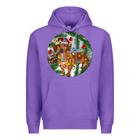 Purple Dachshund Christmas Tree Premium Hoodie - RanaPortraitStore