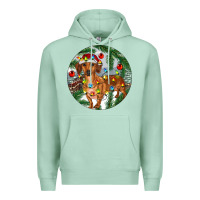 Seafoam Dachshund Christmas Tree Premium Hoodie - RanaPortraitStore