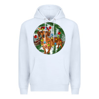 White Dachshund Christmas Tree Premium Hoodie - RanaPortraitStore