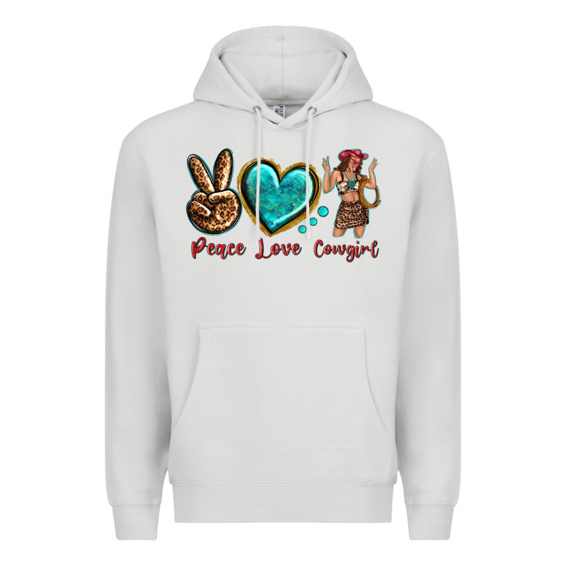 Peace Love Cowgirl Premium Hoodie by texasbilliewilder | Teevron