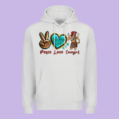 Premium Hoodie peace love cowgirl