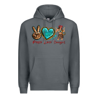 Rock peace love cowgirl Premium Hoodie - texasbilliewilder