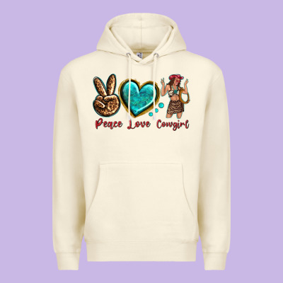 Premium Hoodie peace love cowgirl