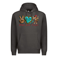 Smoke peace love cowgirl Premium Hoodie - texasbilliewilder