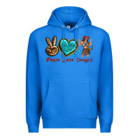 True Royal peace love cowgirl Premium Hoodie - texasbilliewilder