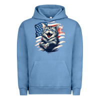 Pigment Pebble Blue cat1 Urban Hoodie - Unal Design