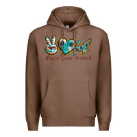 Chestnut peace love freebird Premium Hoodie - texasbilliewilder
