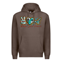 Coffee peace love freebird Premium Hoodie - texasbilliewilder