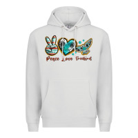 Dove Grey peace love freebird Premium Hoodie - texasbilliewilder