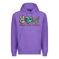 Purple peace love freebird Premium Hoodie - texasbilliewilder