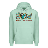 Seafoam peace love freebird Premium Hoodie - texasbilliewilder