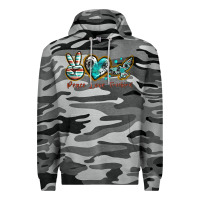 Slate Camo peace love freebird Premium Hoodie - texasbilliewilder