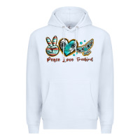 White peace love freebird Premium Hoodie - texasbilliewilder