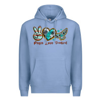 Colony Blue peace love freebird Premium Hoodie - texasbilliewilder