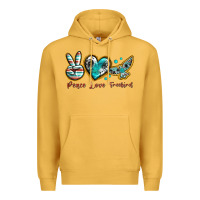 Mustard peace love freebird Premium Hoodie - texasbilliewilder