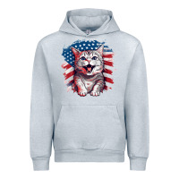 Heather Grey cat2 Urban Hoodie - Unal Design