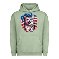 Pigment Oil Green cat2 Urban Hoodie - Unal Design