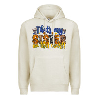 Oatmeal Heather that s my sister on that court Premium Hoodie - Zillion Design Studio