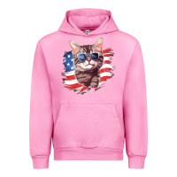 Fuchsia Pink cat2 Urban Hoodie - Unal Design