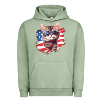Pigment Oil Green cat2 Urban Hoodie - Unal Design