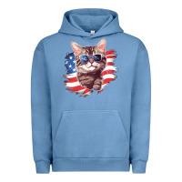 Pigment Pebble Blue cat2 Urban Hoodie - Unal Design