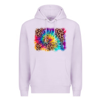 Lilac leopard tie dye background Premium Hoodie - Zillion Design Studio