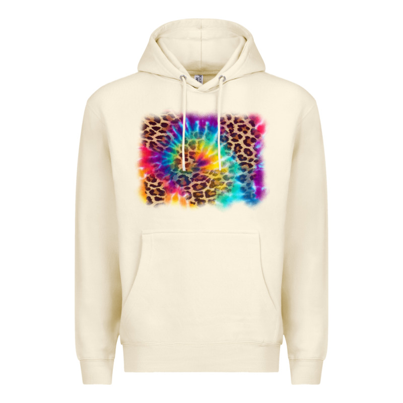 Leopard Tie Dye Background Premium Hoodie by Zillion Design Studio | Teevron