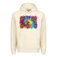 Sandshell leopard tie dye background Premium Hoodie - Zillion Design Studio