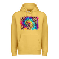 Antique Gold leopard tie dye background Premium Hoodie - Zillion Design Studio